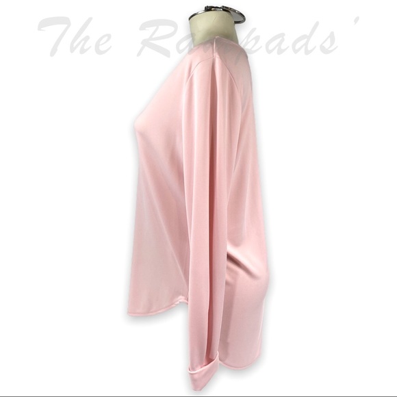 Ann Taylor Soft Pink Long-sleeve V-neck Blouse Size Medium - Picture 5 of 10
